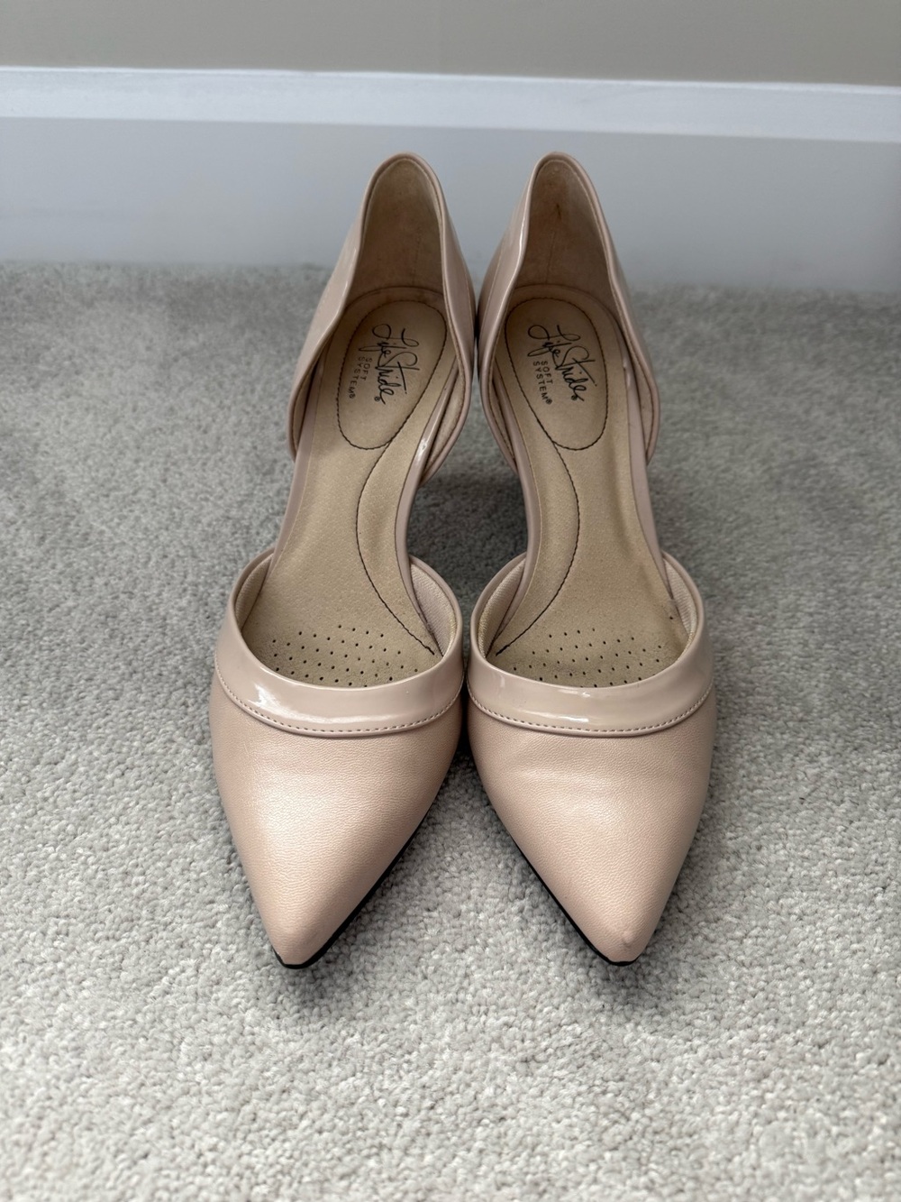 Life stride Blush Pointed-Toe D'Orsay Heels